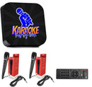 Karaoke Party Box Preto Completo +2 Microfones +
